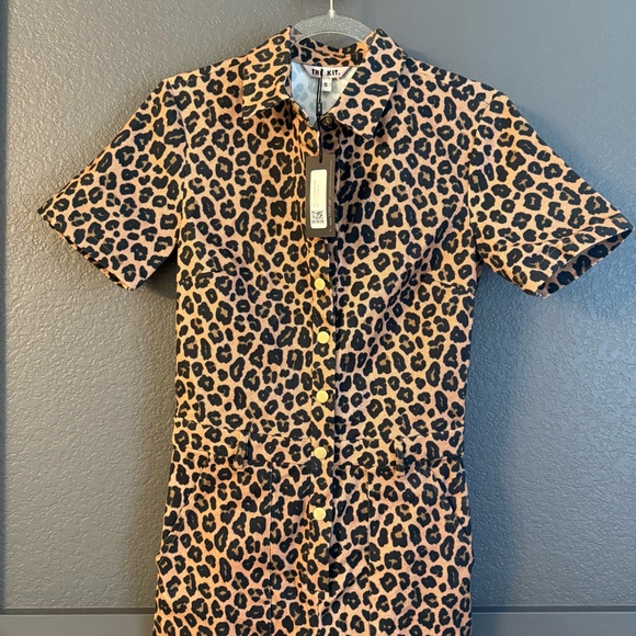 THE KIT l Heidi Jumpsuit | Spot Me - nwt size small leopard - Picture 4 of 10
